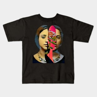 Split Headed Woman Kids T-Shirt